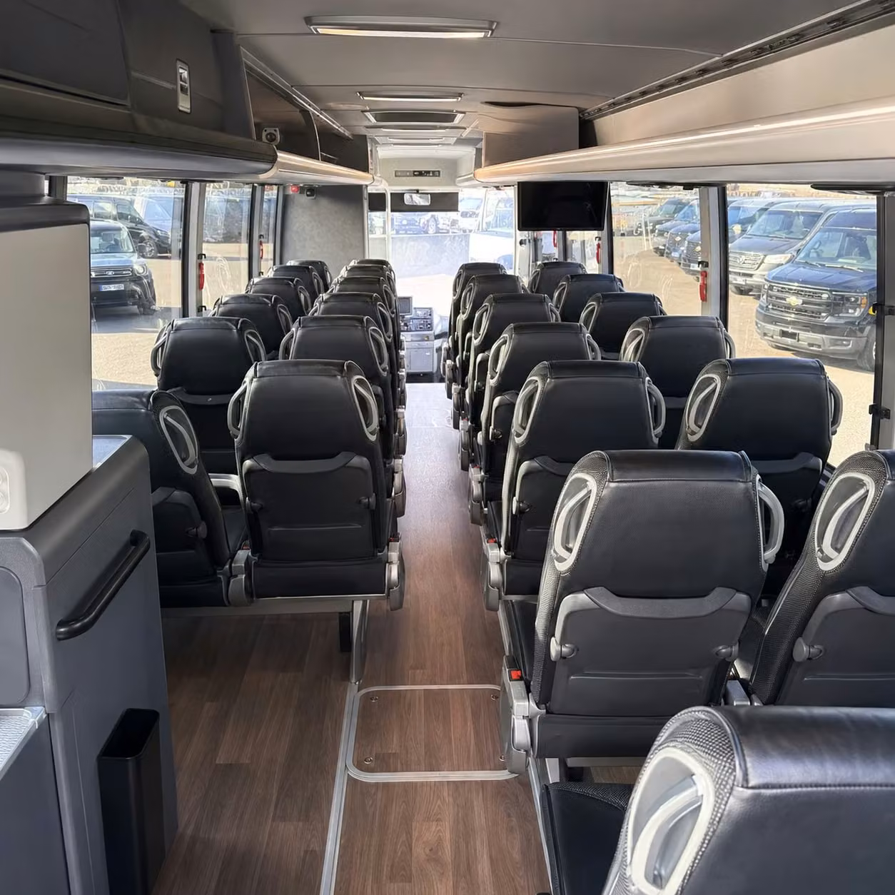 56 passenger charter bus interior