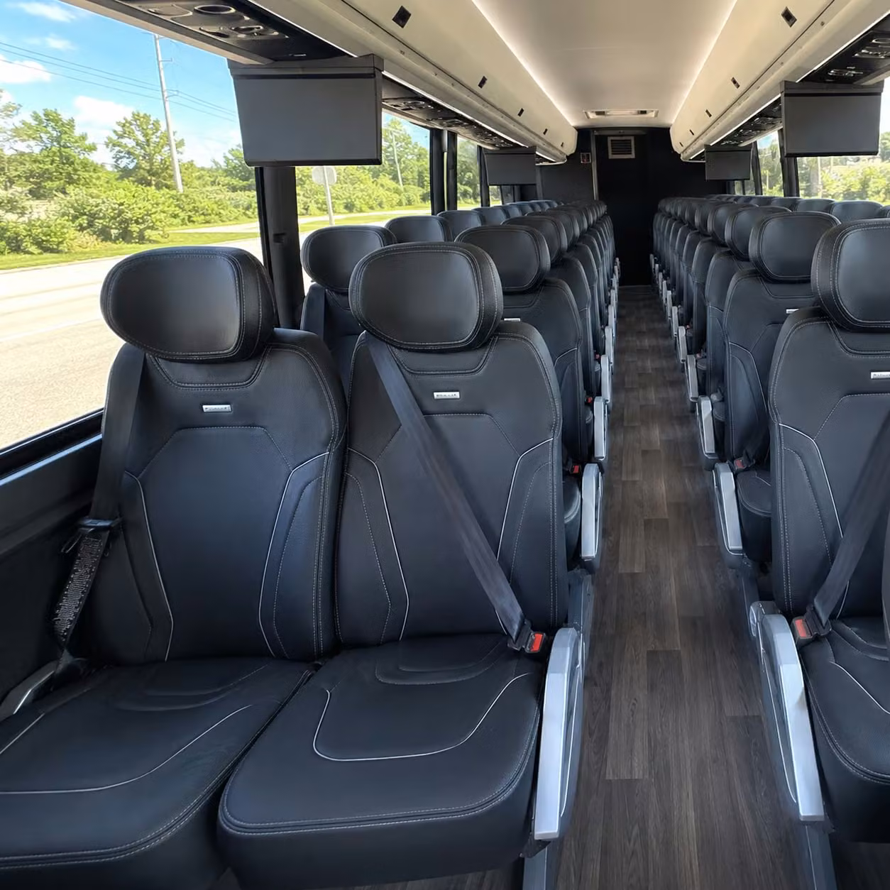 league city charter bus interior