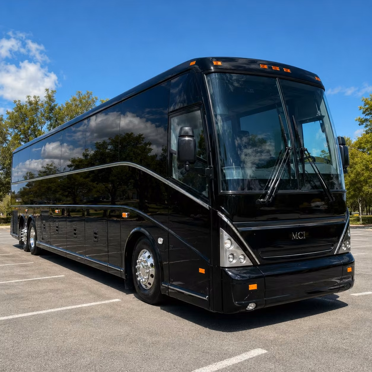 league city charter bus rental exterior