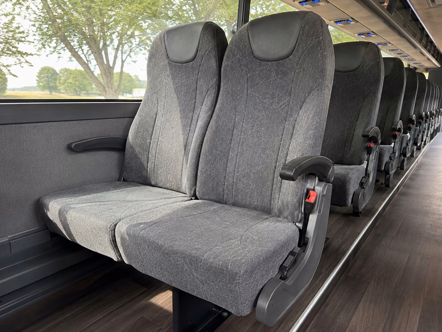 league city charter bus rental interior